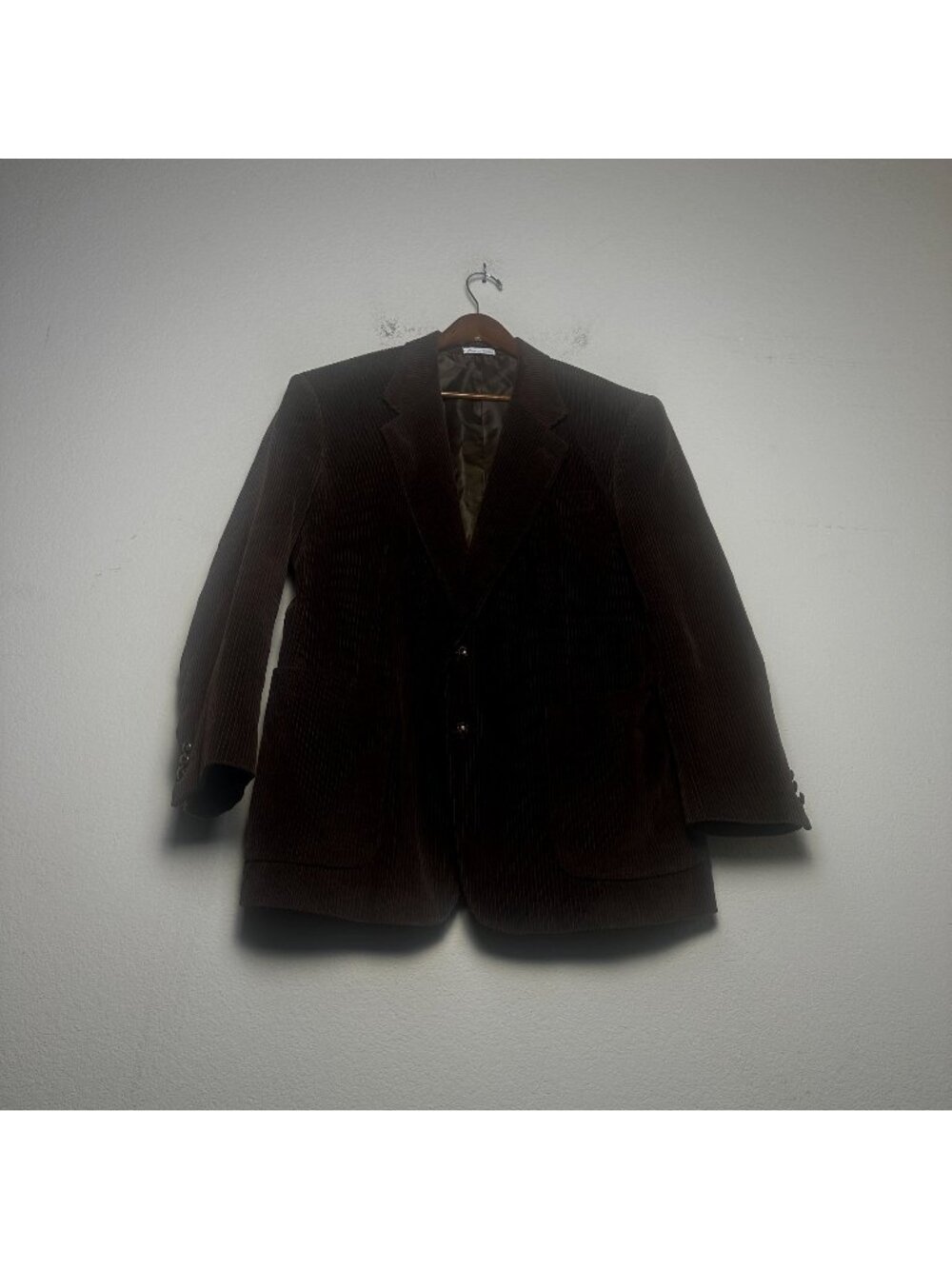 Circola Moda Sport Coat Jacket School Men 44R Brown Blazer Prep Office Corduroy